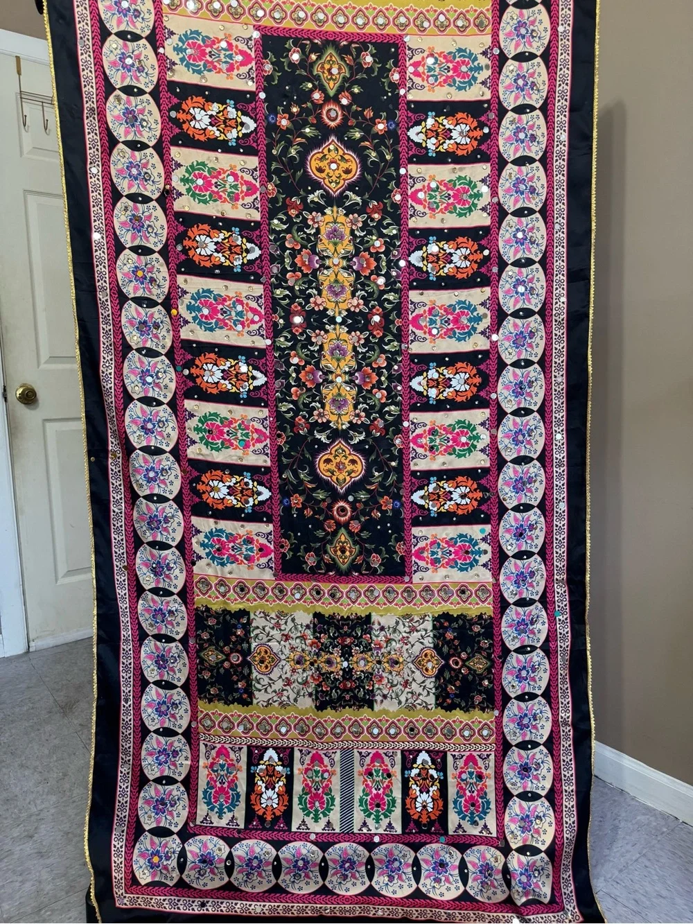 Silk mirror work dupatta/ shawl/ scarf